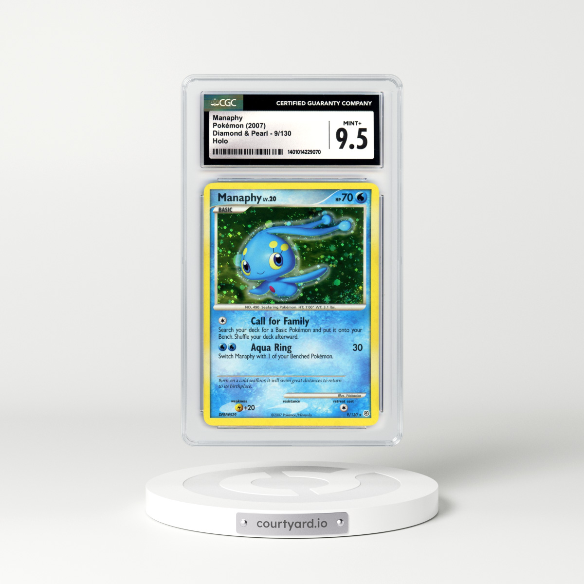 2007 Diamond & Pearl #9 Manaphy - Holo (CGC 9.5 MINT+)