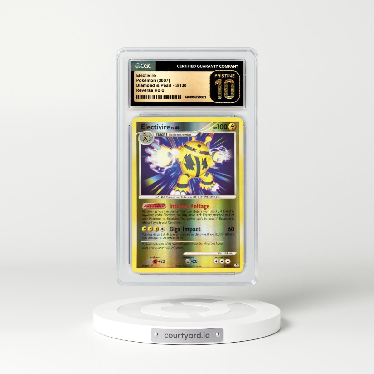 2007 Diamond & Pearl #3 Electivire - Holo (CGC 10 PRISTINE)