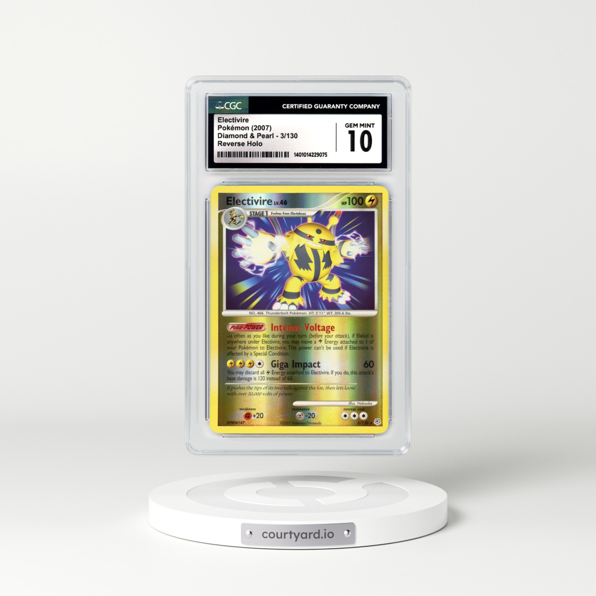 2007 Diamond & Pearl #3 Electivire - Holo (CGC 10 GEM MINT)