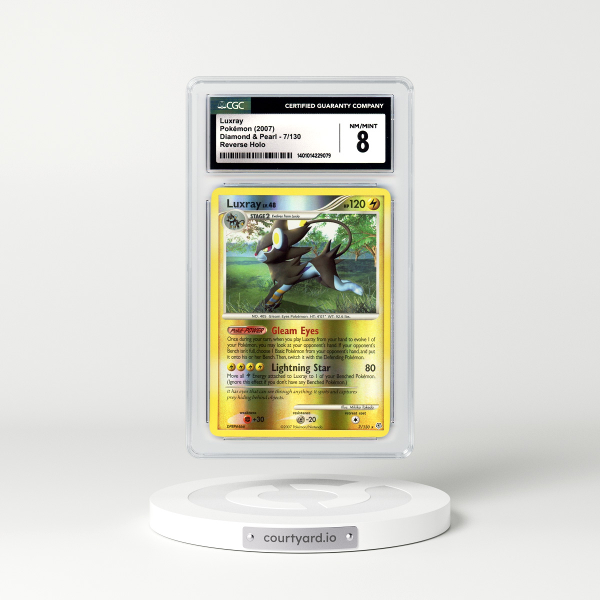 2007 Diamond & Pearl #7 Luxray - Holo (CGC 8 NM-MT)