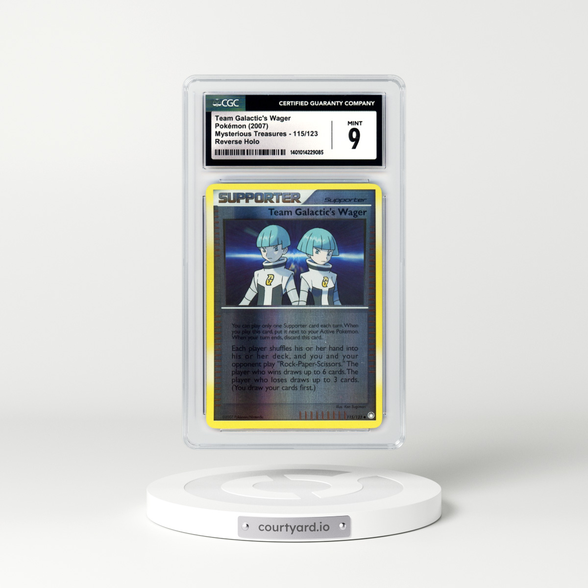 2007 Mysterious Treasures #115 Team Galactic's Wager - Holo (CGC 9 MINT)