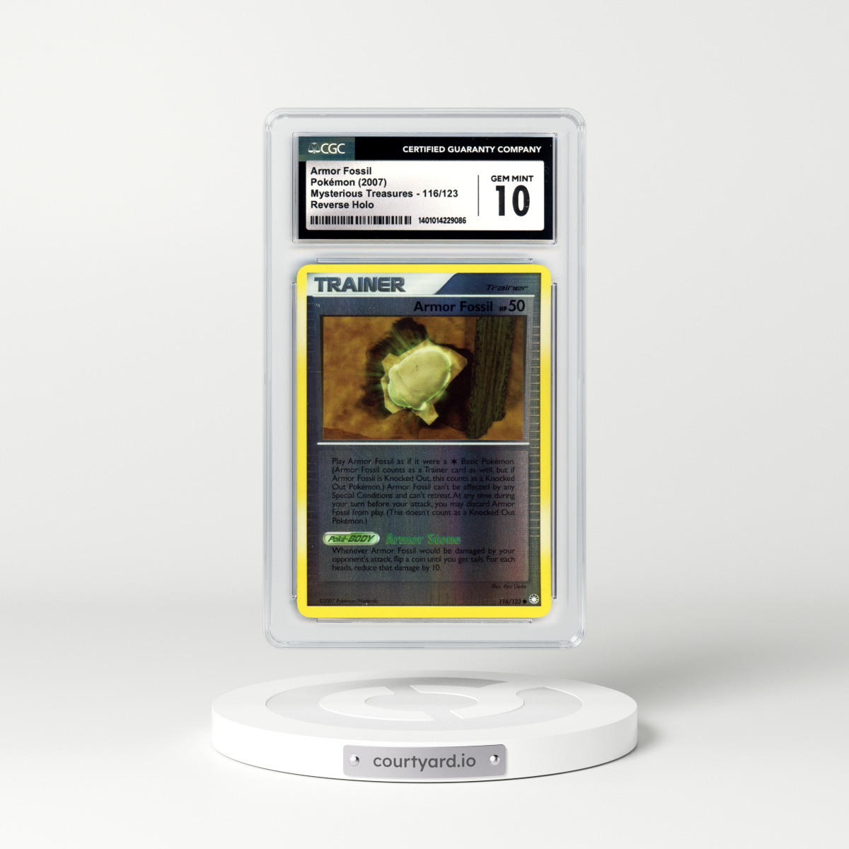 2007 Mysterious Treasures #116 Armor Fossil - Holo (CGC 10 GEM MINT)