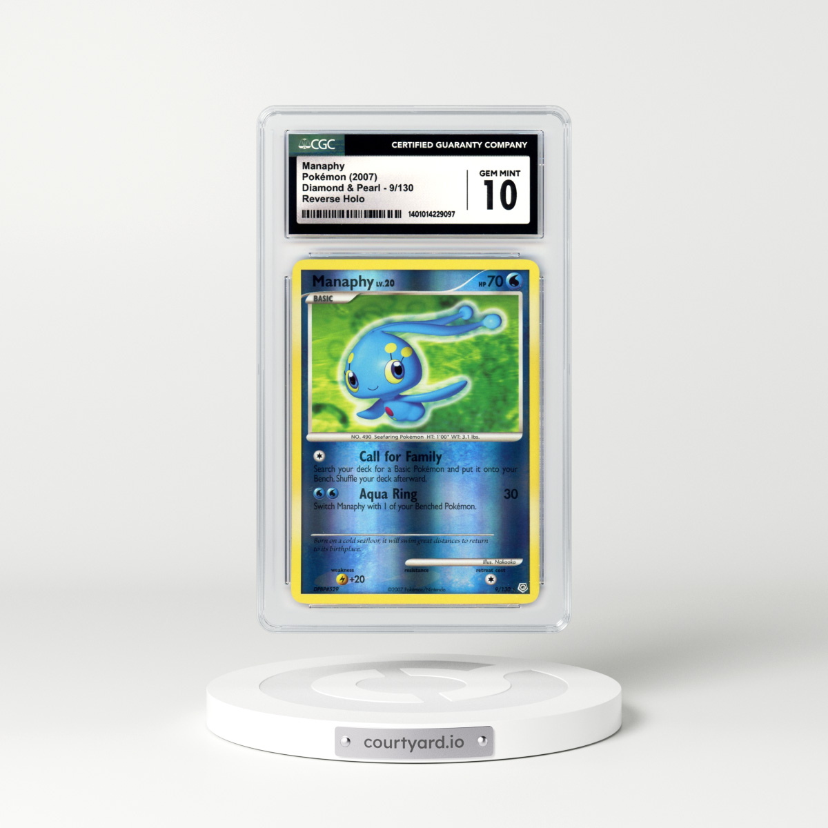 2007 Diamond & Pearl #9 Manaphy - Holo (CGC 10 GEM MINT)