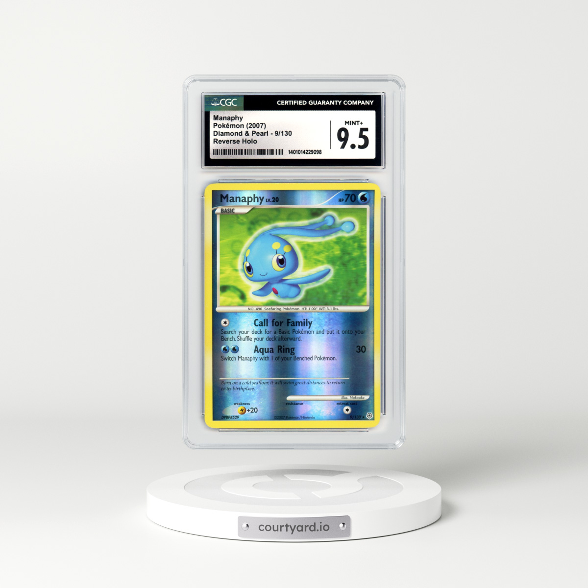 2007 Diamond & Pearl #9 Manaphy - Holo (CGC 9.5 MINT+)