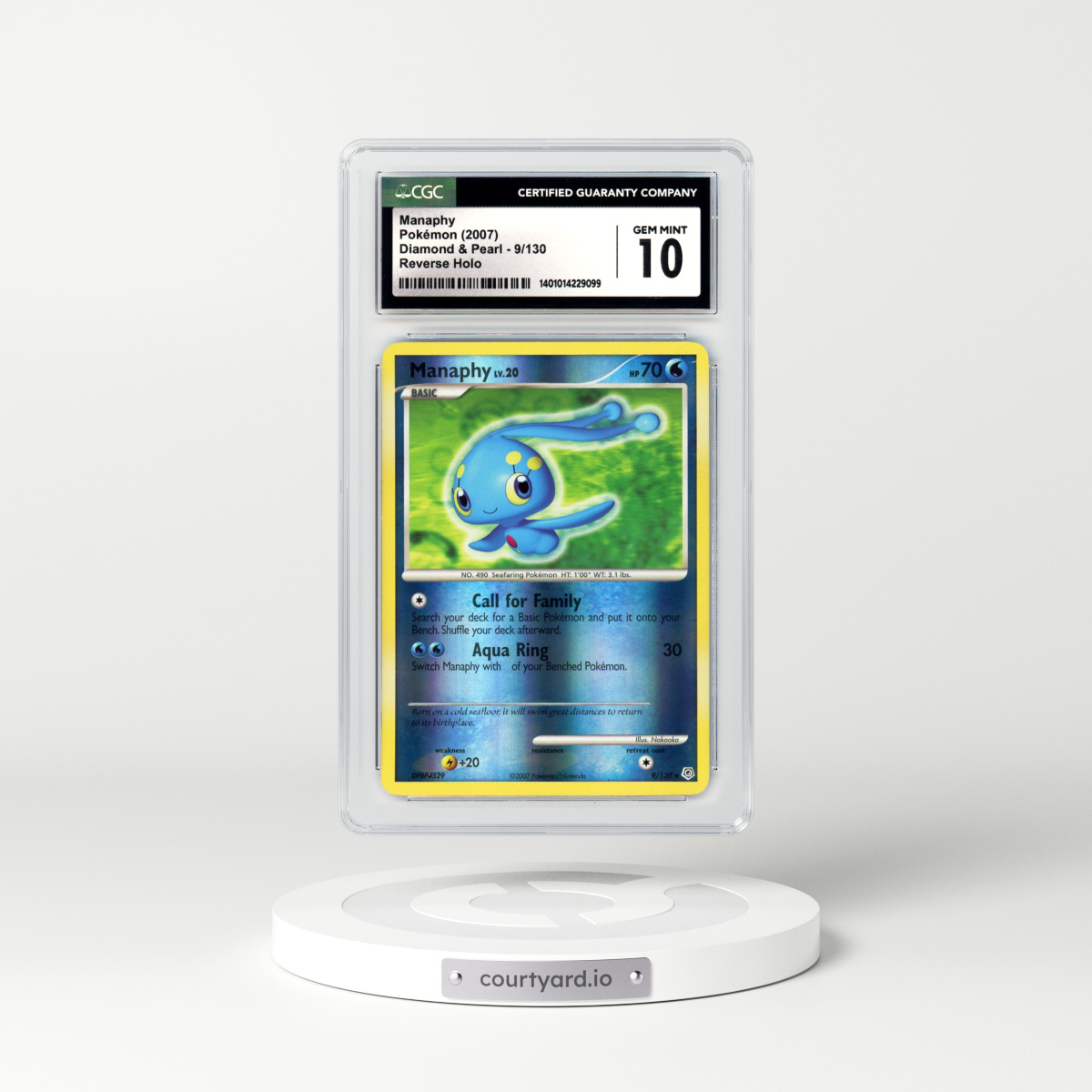 2007 Diamond & Pearl #9 Manaphy - Holo (CGC 10 GEM MINT)