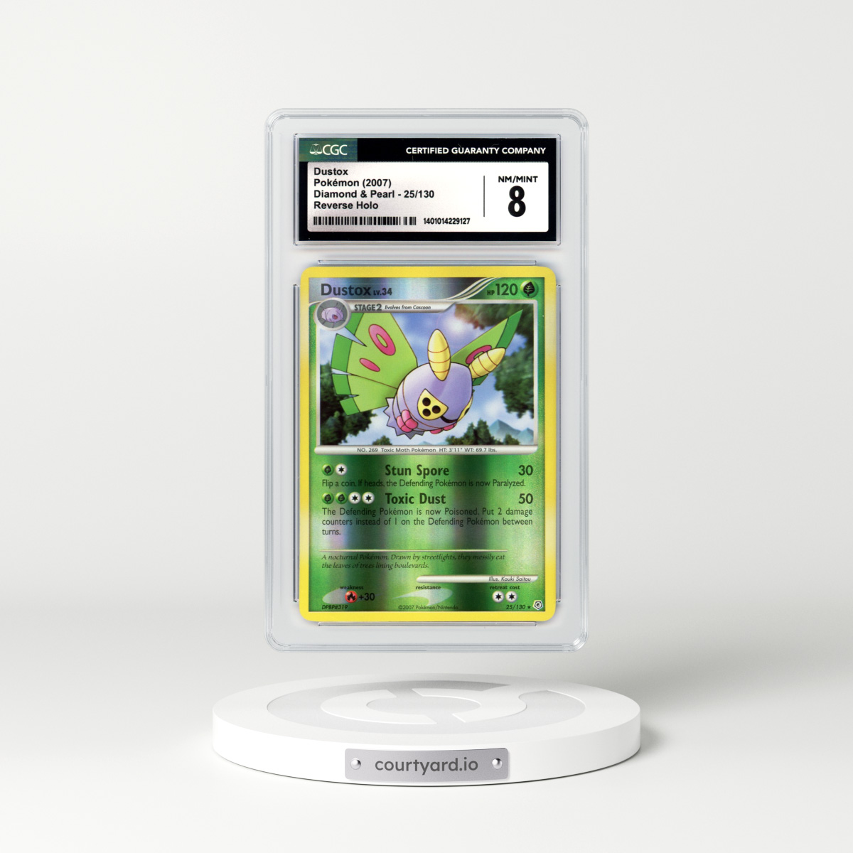 2007 Diamond & Pearl #25 Dustox - Holo (CGC 8 NM-MT)