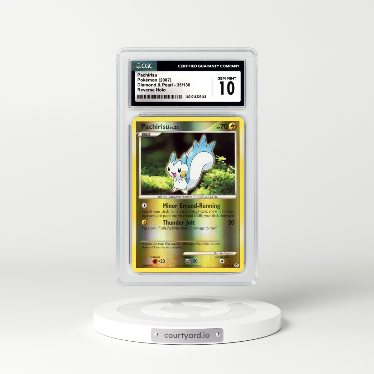 2007 Diamond & Pearl #35 Pachirisu - Holo (CGC 10 GEM MINT)