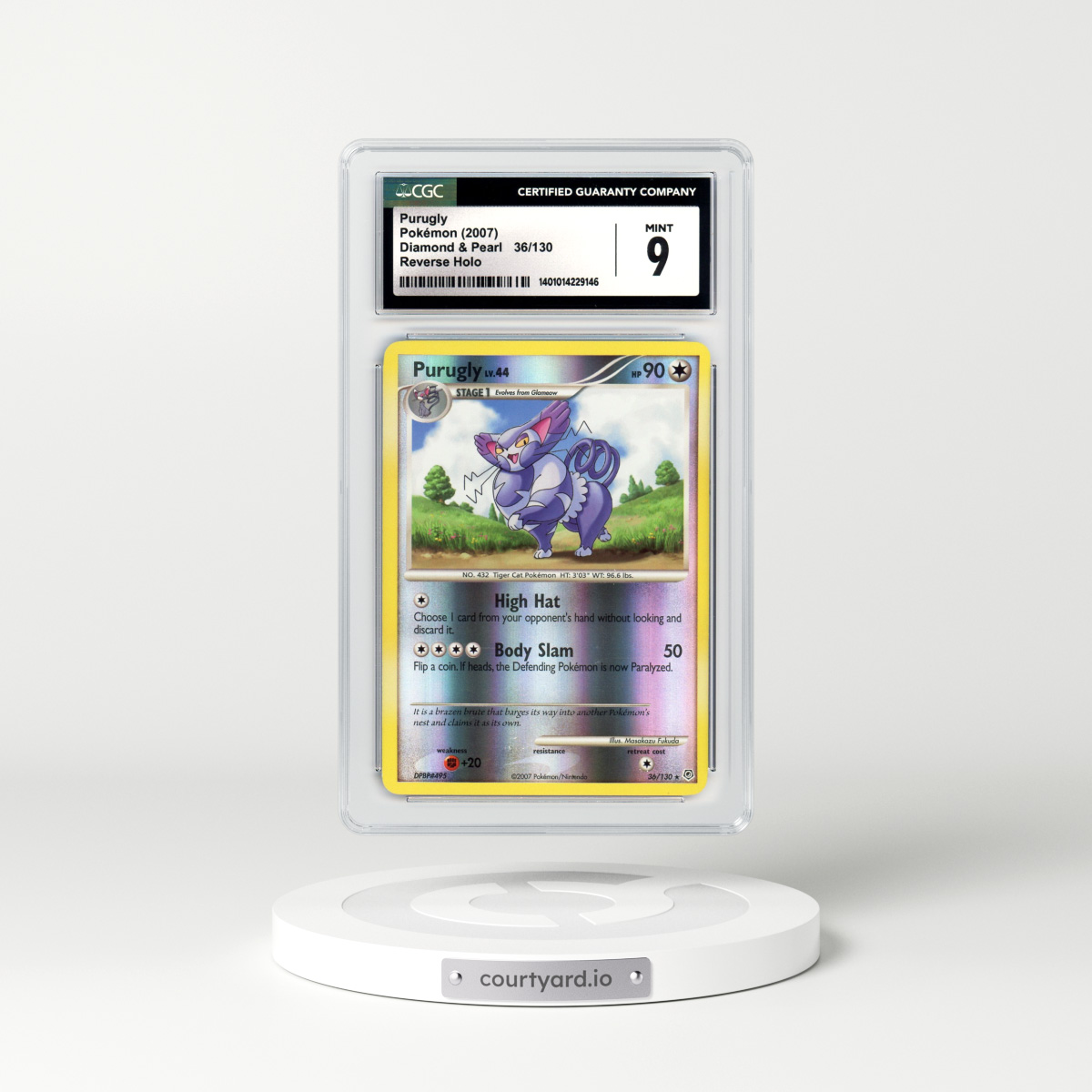 2007 Diamond & Pearl #36 Purugly - Holo (CGC 9 MINT)