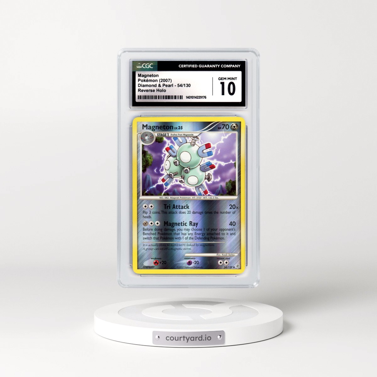 2007 Diamond & Pearl #54/130 Magneton - Reverse Holo (CGC 10 GEM MINT)