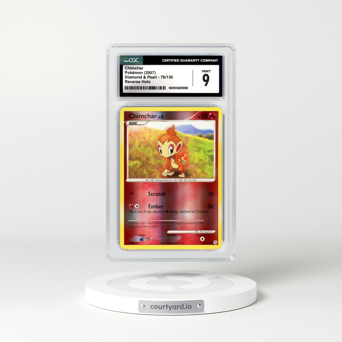 2007 Diamond & Pearl #76 Chimchar - Holo (CGC 9 MINT)