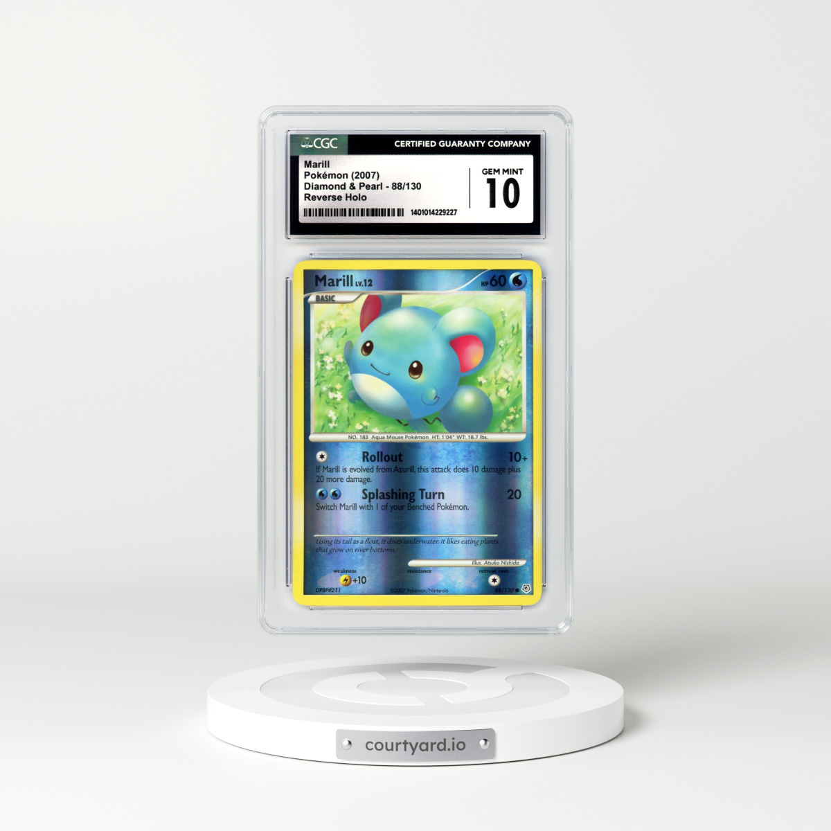 2007 Diamond & Pearl #88 Marill - Holo (CGC 10 GEM MINT)