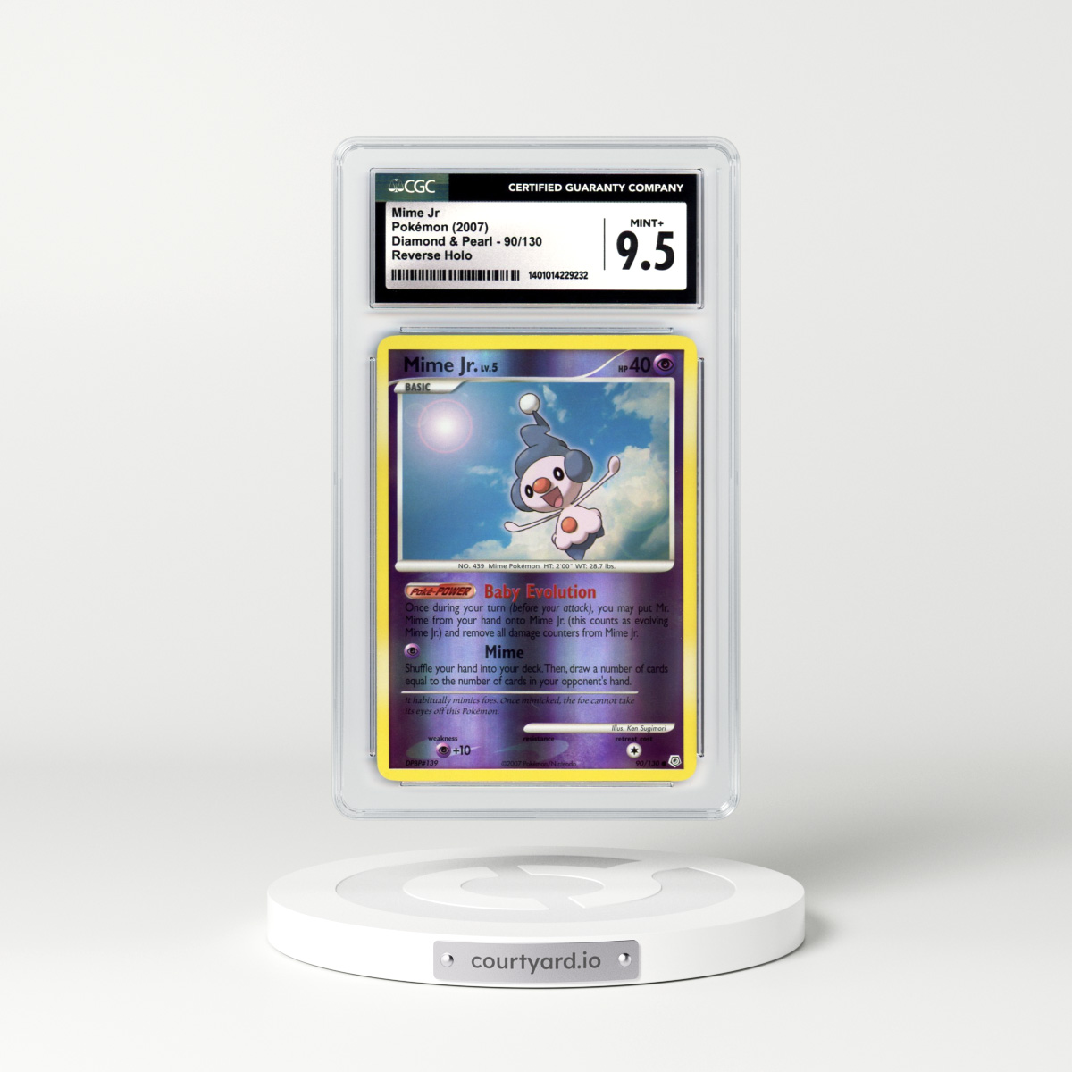 2007 Diamond & Pearl #90 Mime Jr. - Holo (CGC 9.5 MINT+)