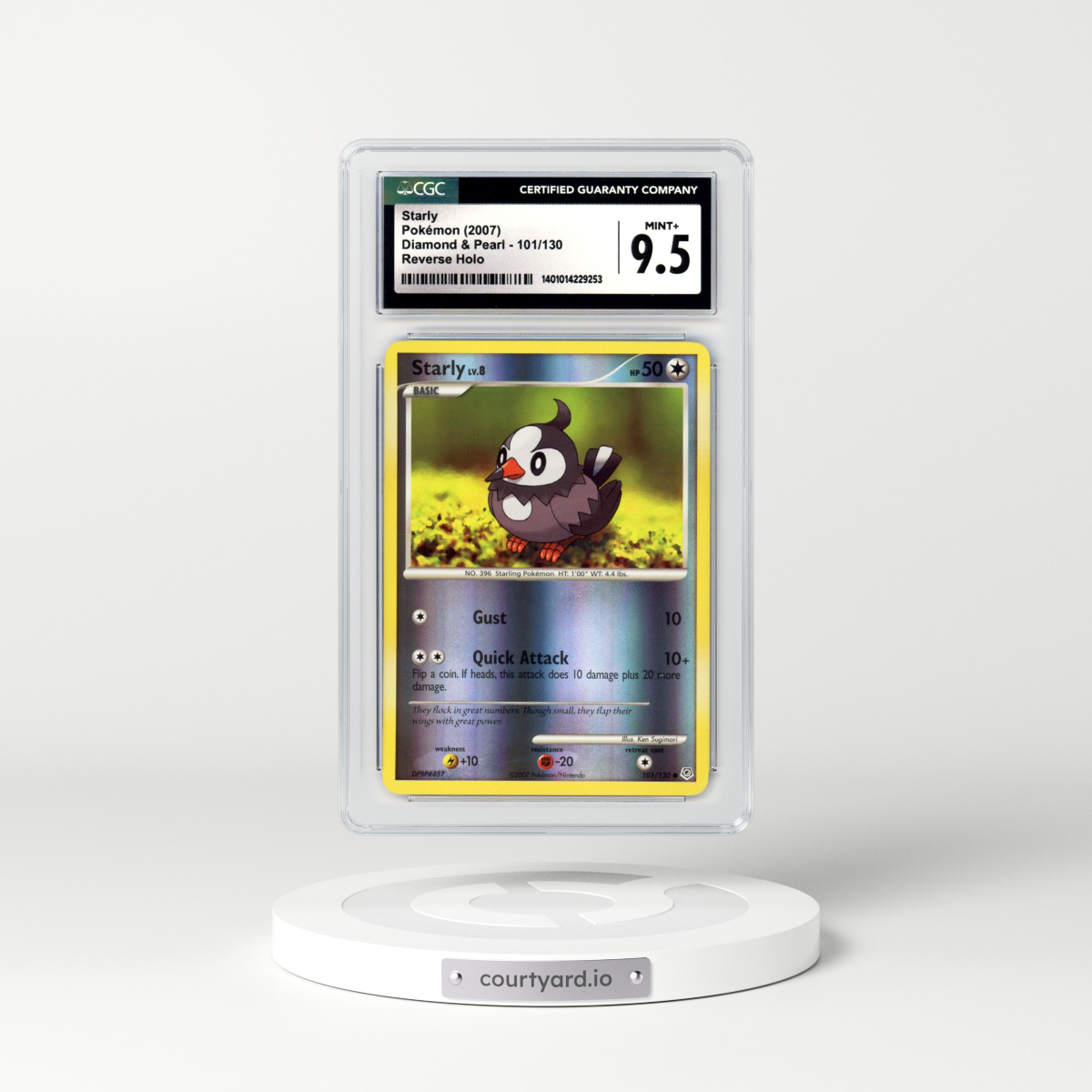 2007 Diamond & Pearl #101 Starly - Holo (CGC 9.5 MINT+)