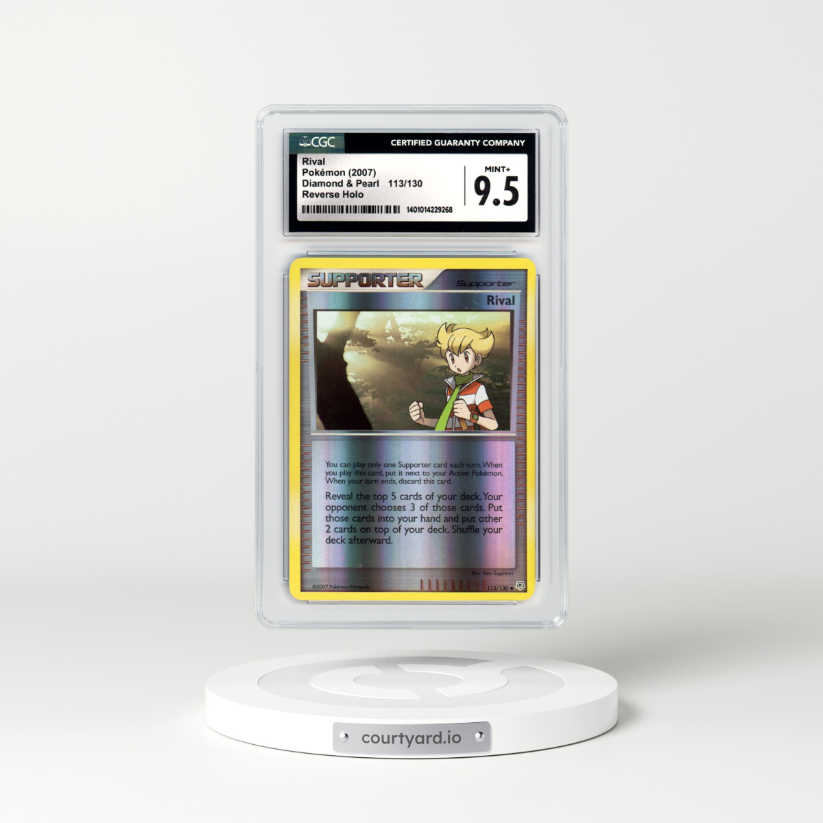 2007 Diamond & Pearl #113 Rival - Holo (CGC 9.5 MINT+)