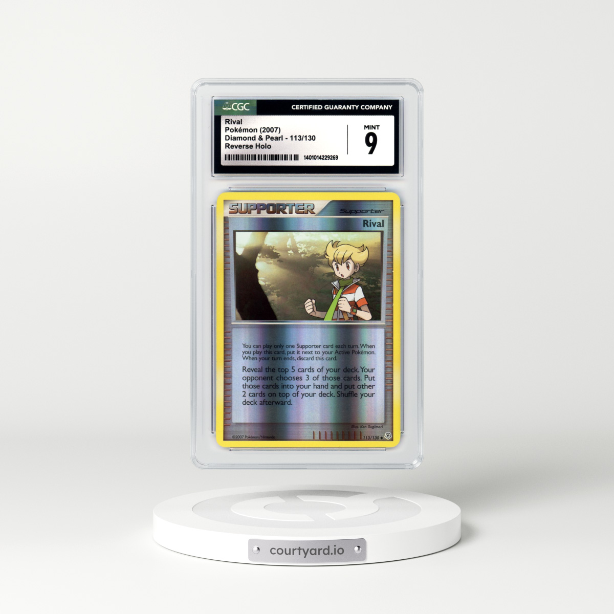 2007 Diamond & Pearl #113 Rival - Holo (CGC 9 MINT)