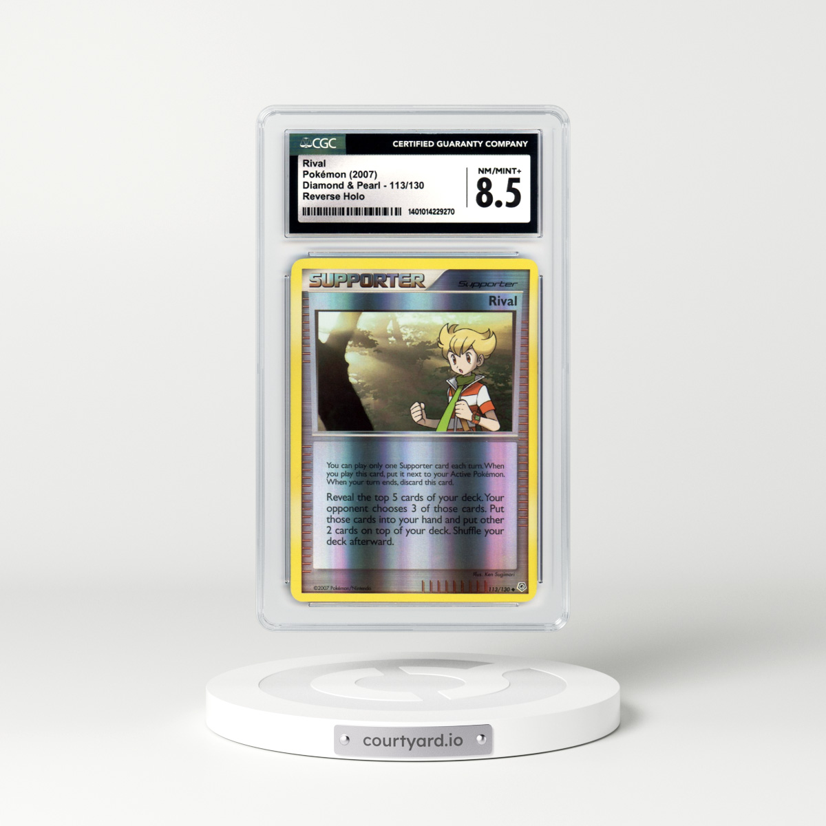 2007 Diamond & Pearl #113 Rival - Holo (CGC 8.5 NM-MT+)