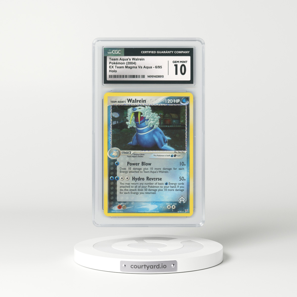 2004 EX Team Magma Vs Team Aqua #6 Team Aqua's Walrein - Holo (CGC 10 GEM MINT)