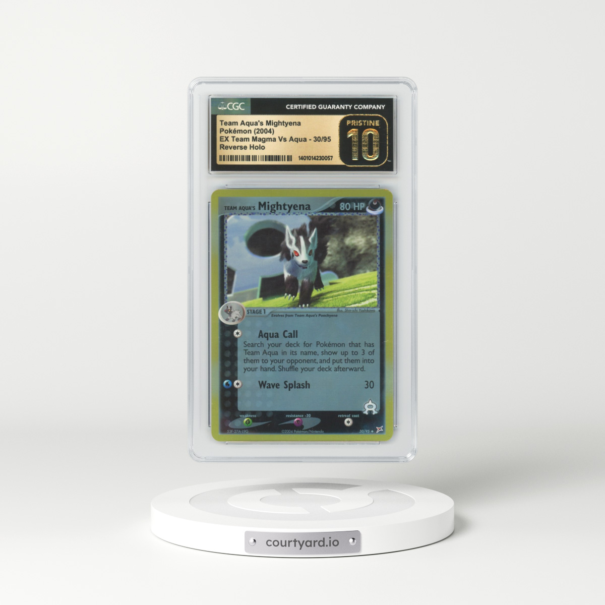 2004 EX Team Magma Vs Team Aqua #30 Team Aqua's Mightyena - Holo (CGC 10 PRISTINE)