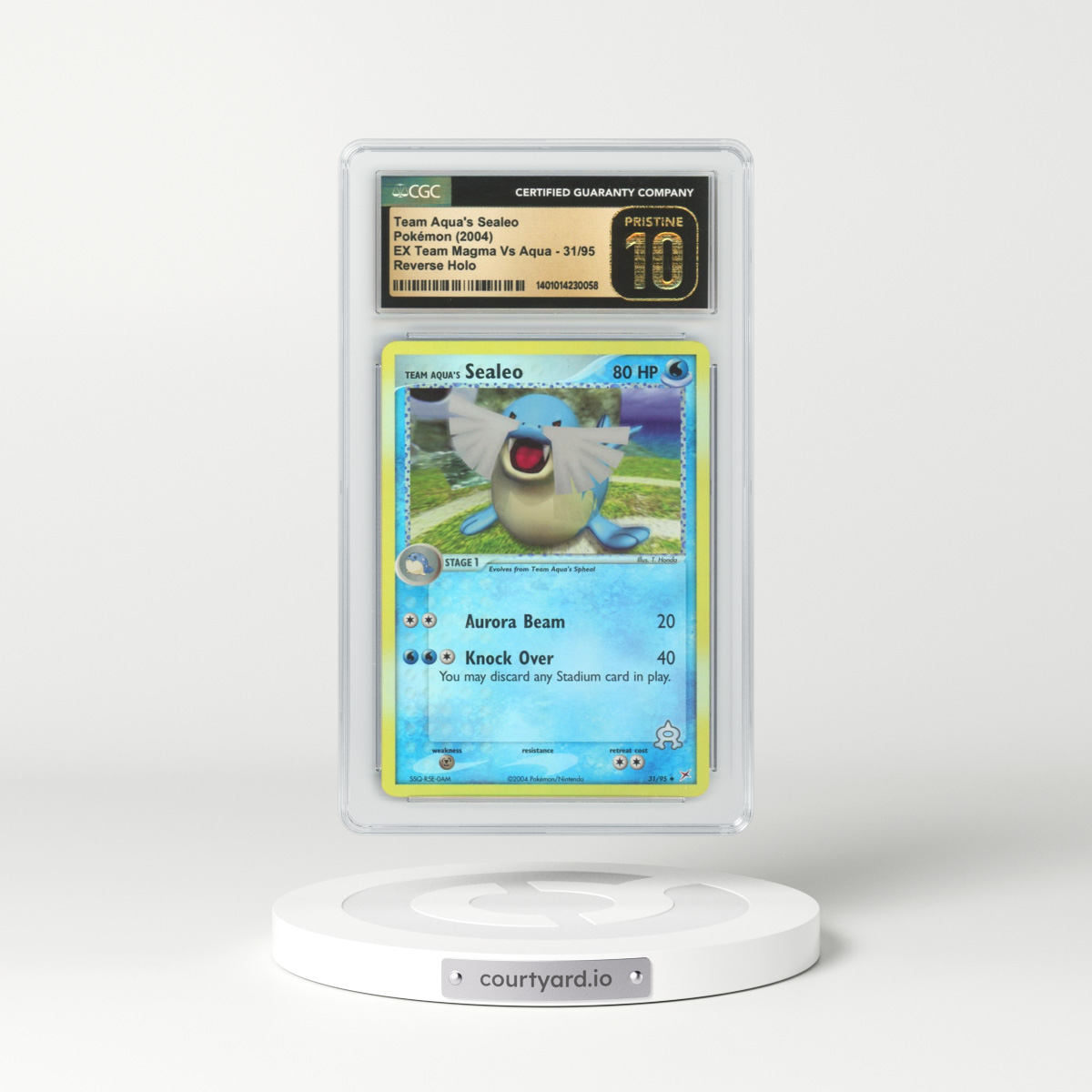 2004 EX Team Magma Vs Team Aqua #31 Team Aqua's Sealeo - Holo (CGC 10 PRISTINE)