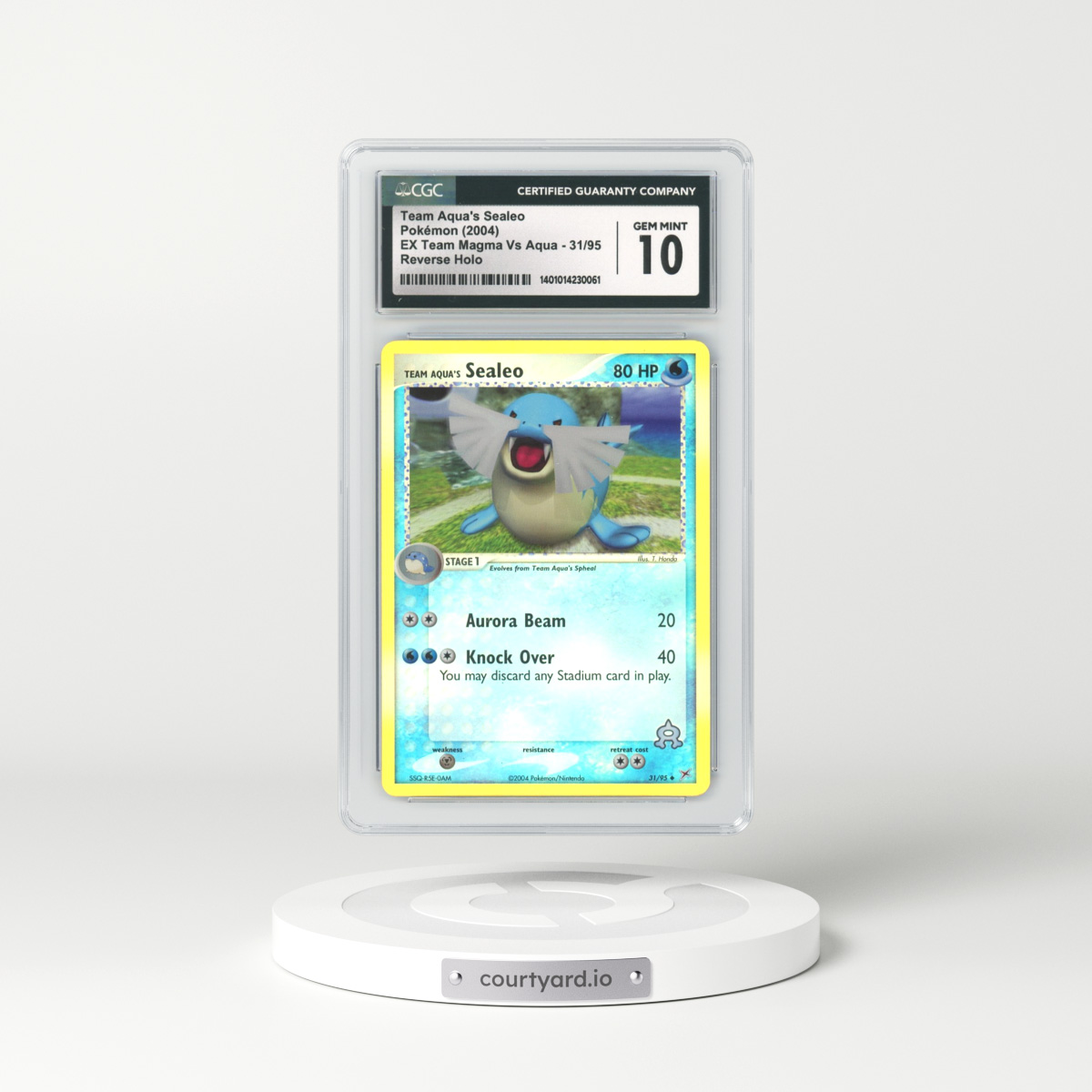 2004 EX Team Magma Vs Team Aqua #31 Team Aqua's Sealeo - Holo (CGC 10 GEM MINT)