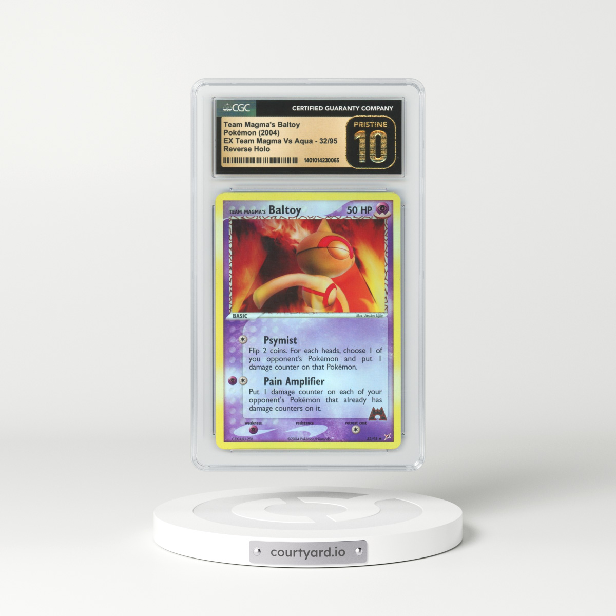 2004 EX Team Magma Vs Team Aqua #32 Team Magma's Baltoy - Holo (CGC 10 PRISTINE)