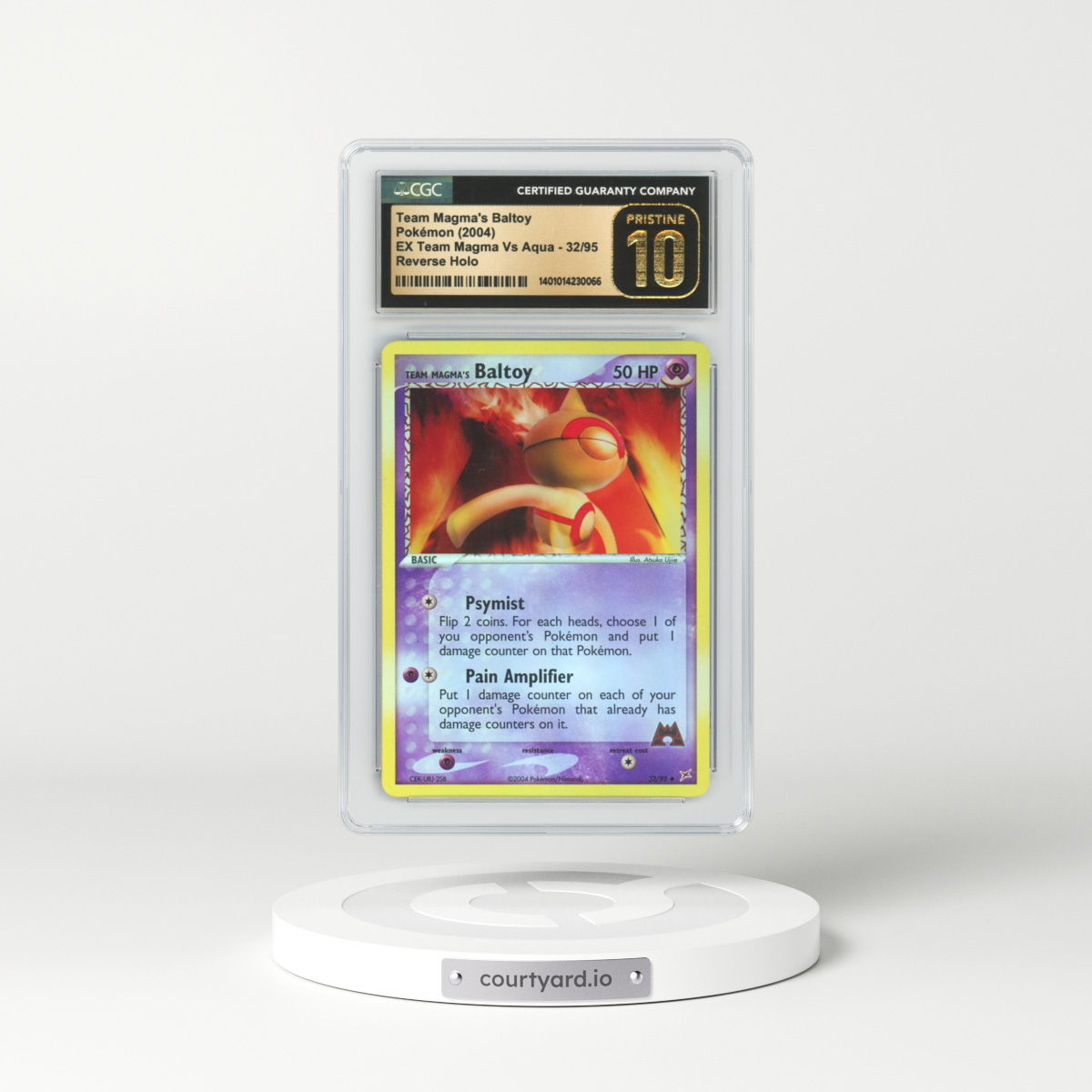 2004 EX Team Magma Vs Team Aqua #32 Team Magma's Baltoy - Holo (CGC 10 PRISTINE)