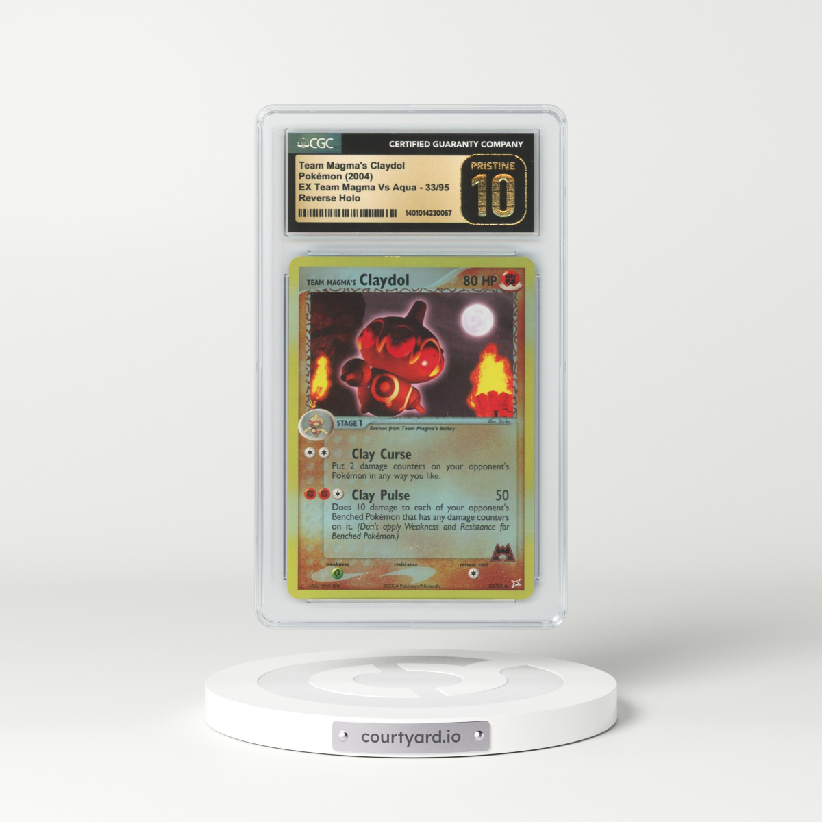 2004 EX Team Magma Vs Team Aqua #33 Team Magma's Claydol - Holo (CGC 10 PRISTINE)