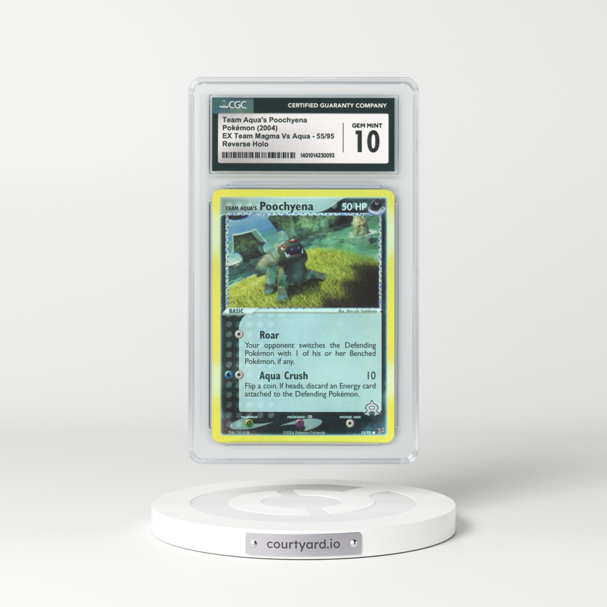 2004 EX Team Magma Vs Team Aqua #55 Team Aqua's Poochyena - Holo (CGC 10 GEM MINT)