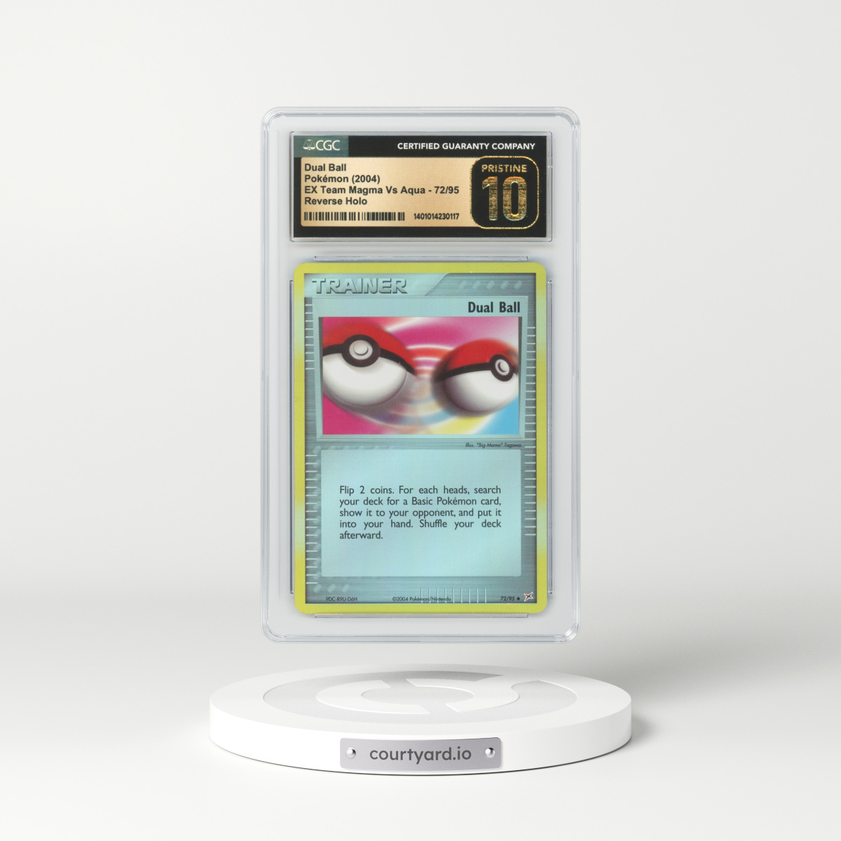 2004 EX Team Magma Vs Team Aqua #72 Dual Ball - Holo (CGC 10 PRISTINE)