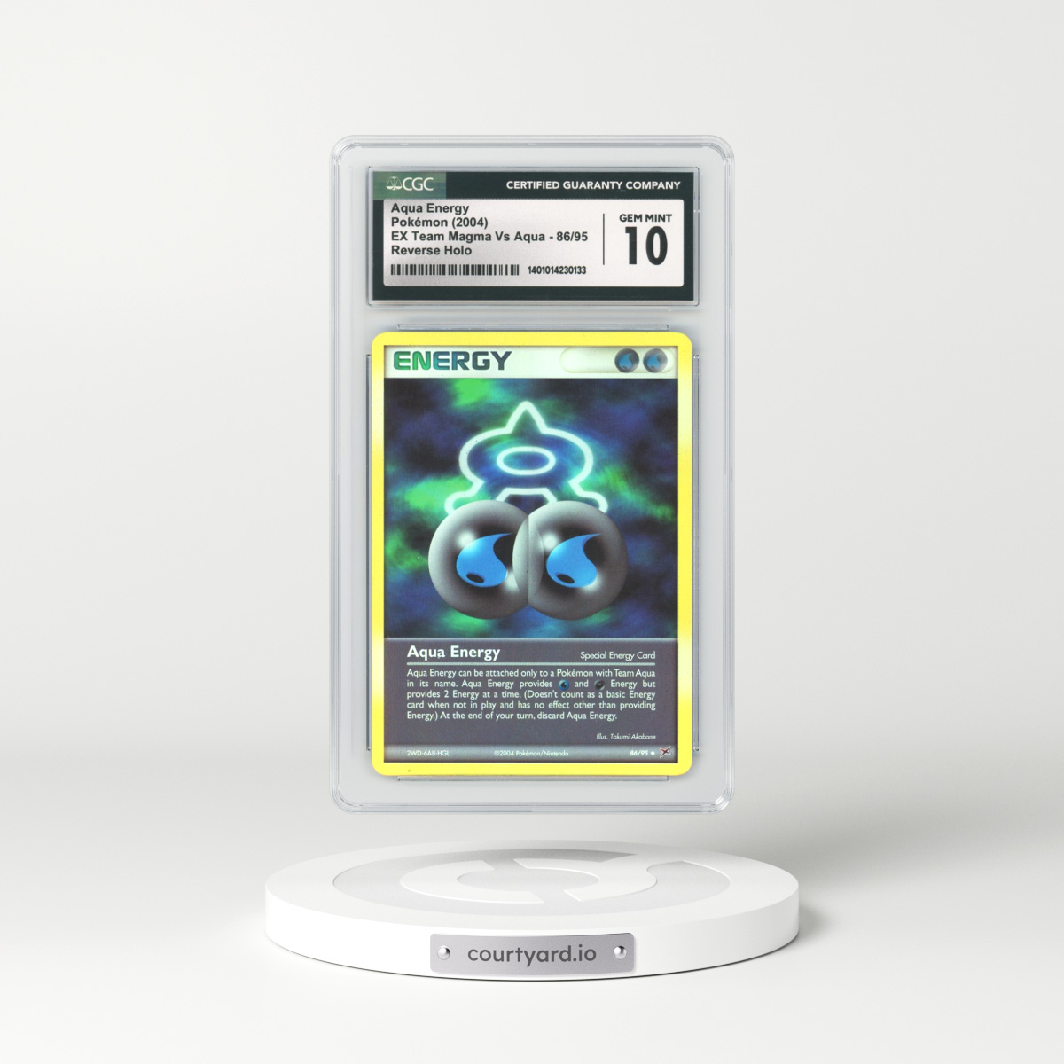 2004 EX Team Magma Vs Team Aqua #86 Aqua Energy - Holo (CGC 10 GEM MINT)