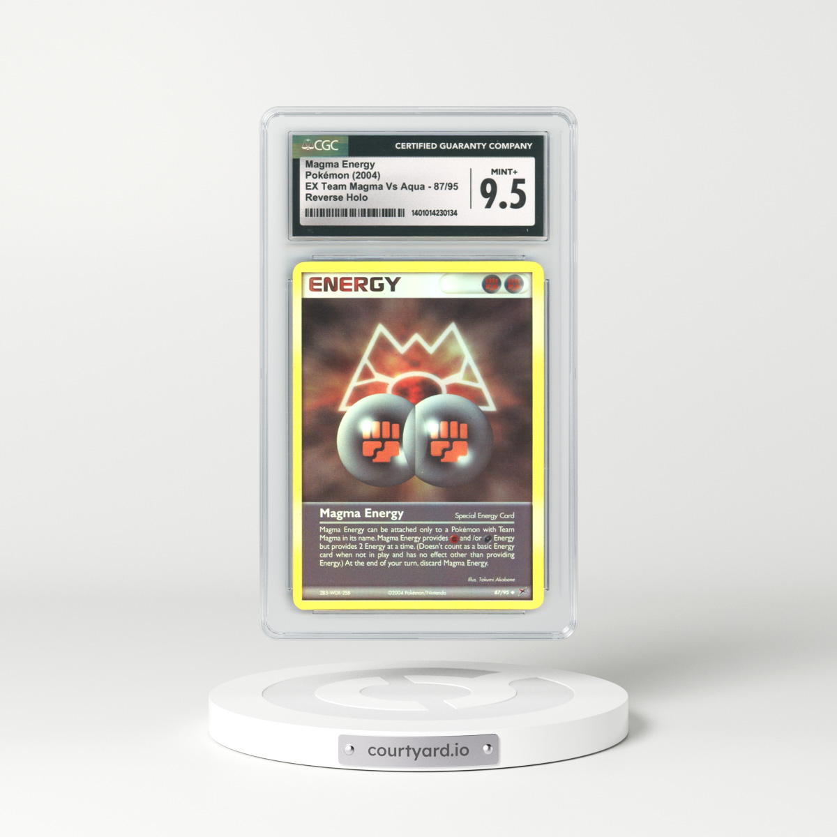 2004 EX Team Magma Vs Team Aqua #87 Magma Energy - Holo (CGC 9.5 MINT+)