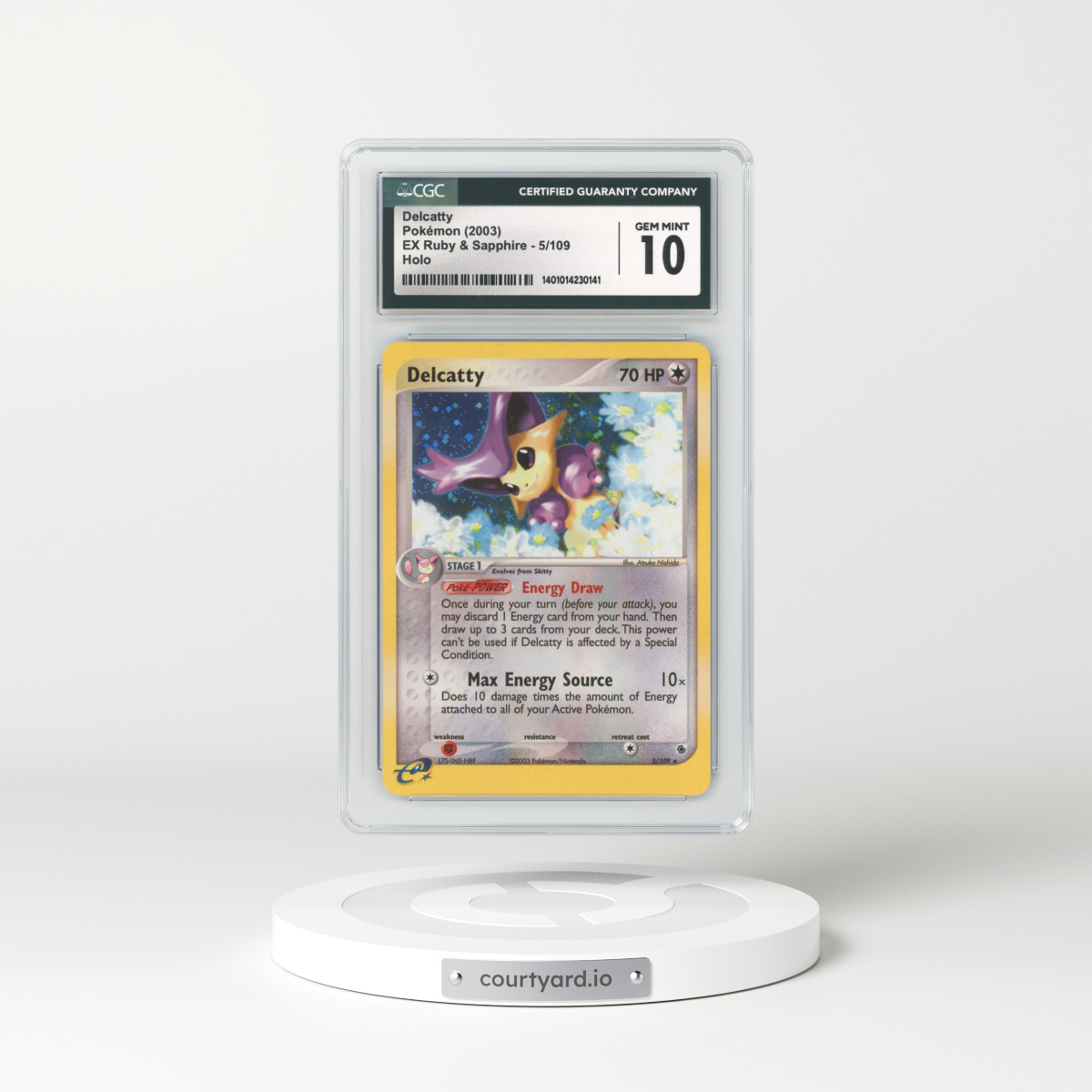 2003 EX Ruby & Sapphire #5 Delcatty - Holo e-Card Symbol (CGC 10 GEM MINT)