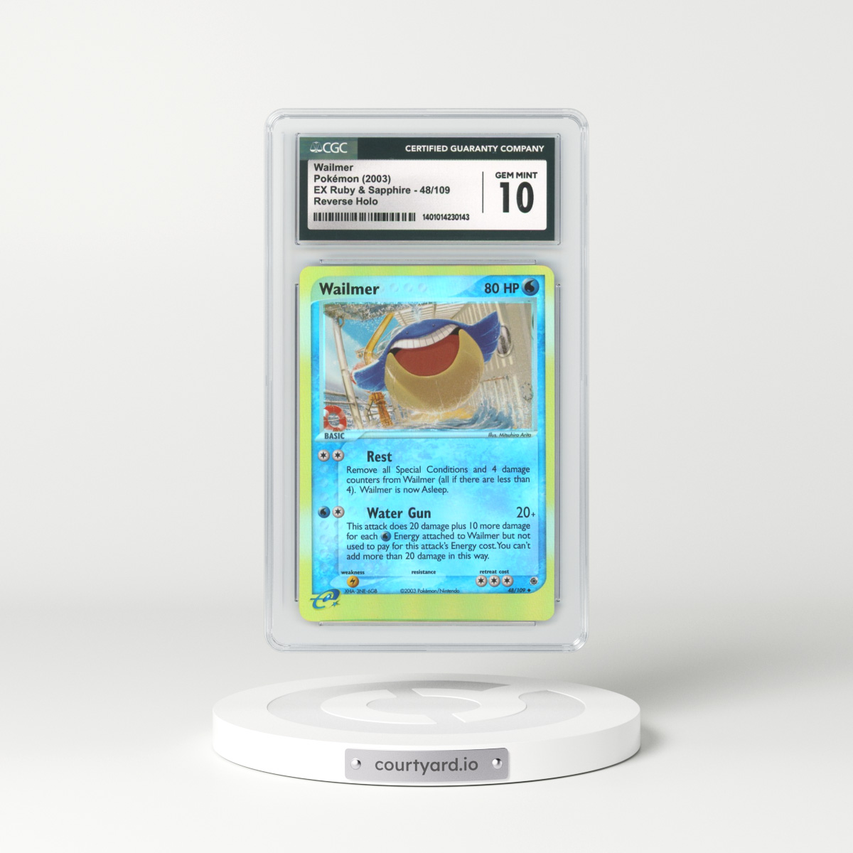 2003 EX Ruby & Sapphire #48 Wailmer - Holo (CGC 10 GEM MINT)