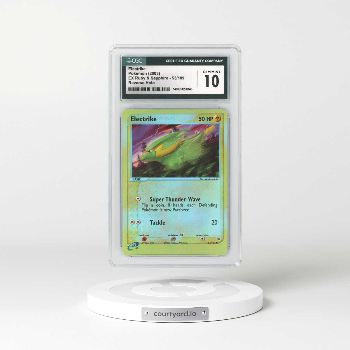 2003 EX Ruby & Sapphire #53 Electrike - Holo e-Card Symbol (CGC 10 GEM MINT)