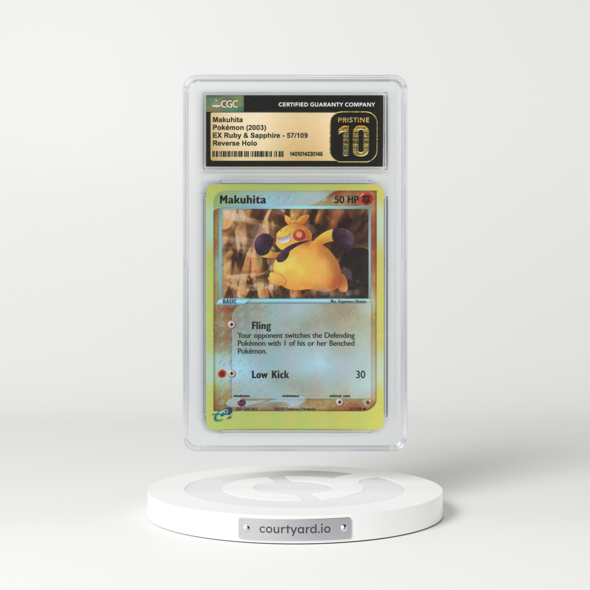 2003 EX Ruby & Sapphire #57 Makuhita - Holo (CGC 10 PRISTINE)