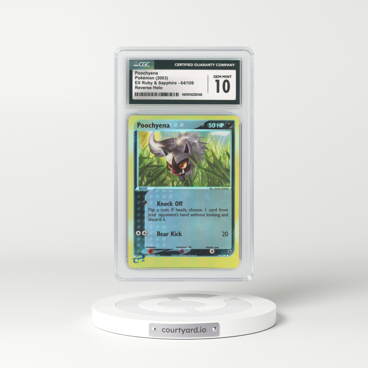 2003 EX Ruby & Sapphire #64 Poochyena - Holo (CGC 10 GEM MINT)