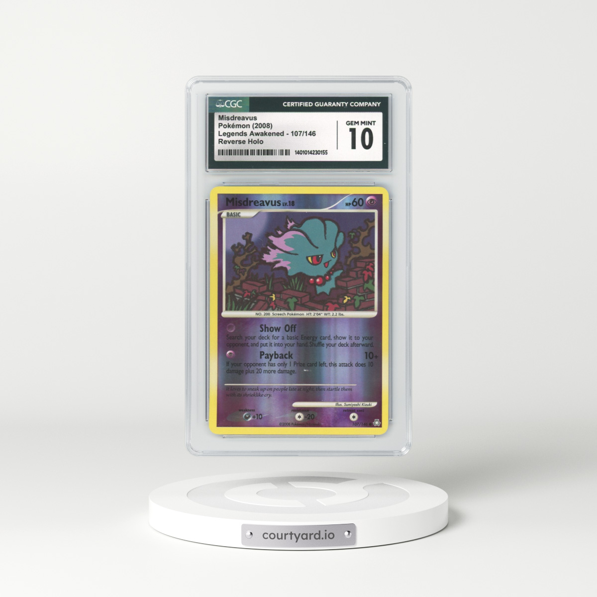 2008 Legends Awakened #107 Misdreavus - Holo (CGC 10 GEM MINT)