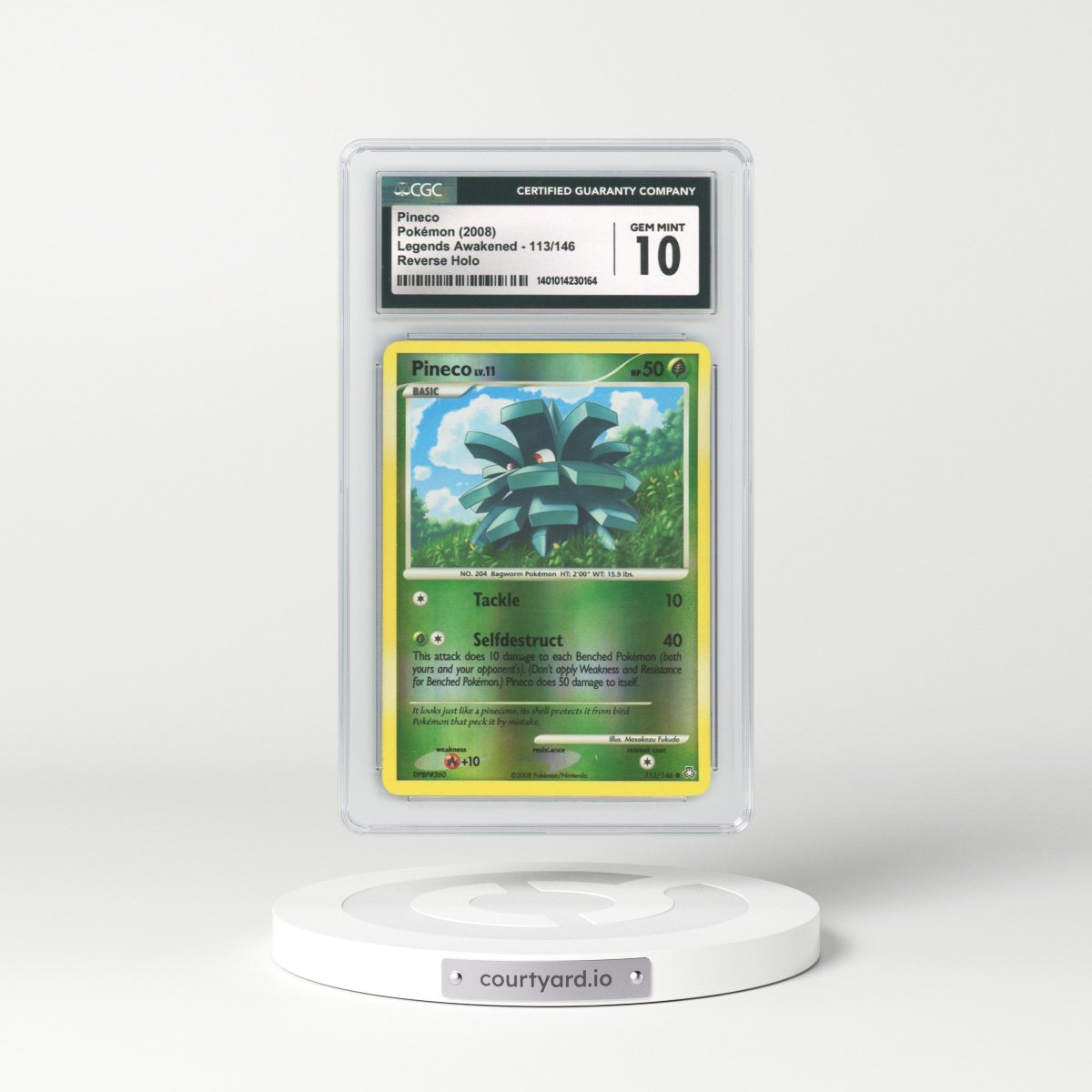 2008 Legends Awakened #113 Pineco - Holo (CGC 10 GEM MINT)