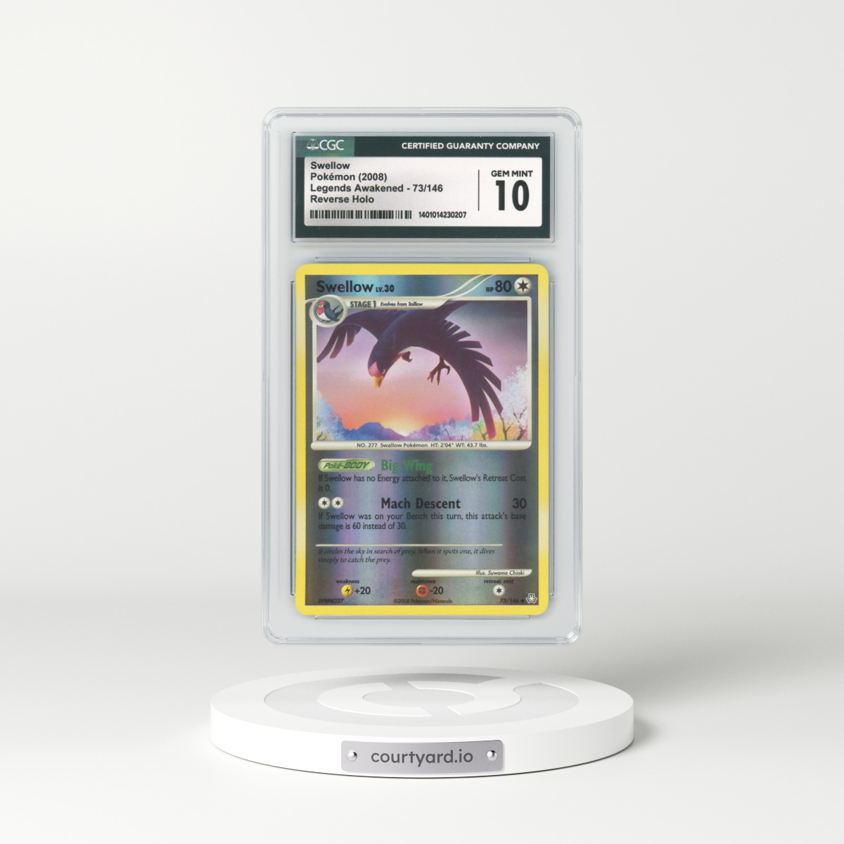 2008 Legends Awakened #73 Swellow - Holo (CGC 10 GEM MINT)