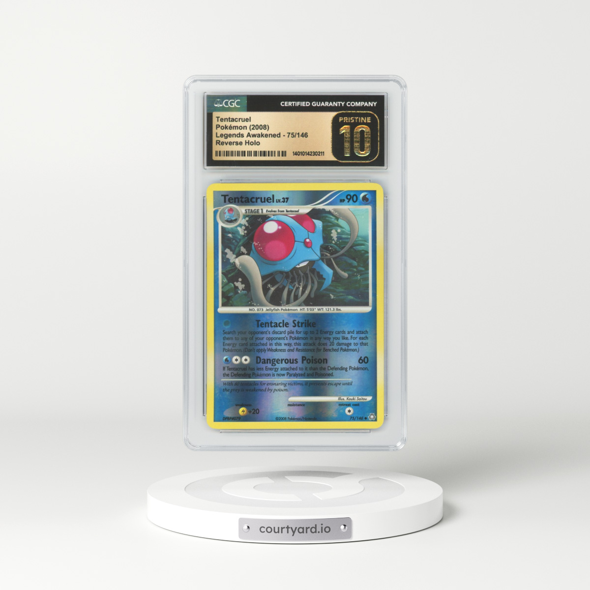 2008 Legends Awakened #75 Tentacruel - Holo (CGC 10 PRISTINE)