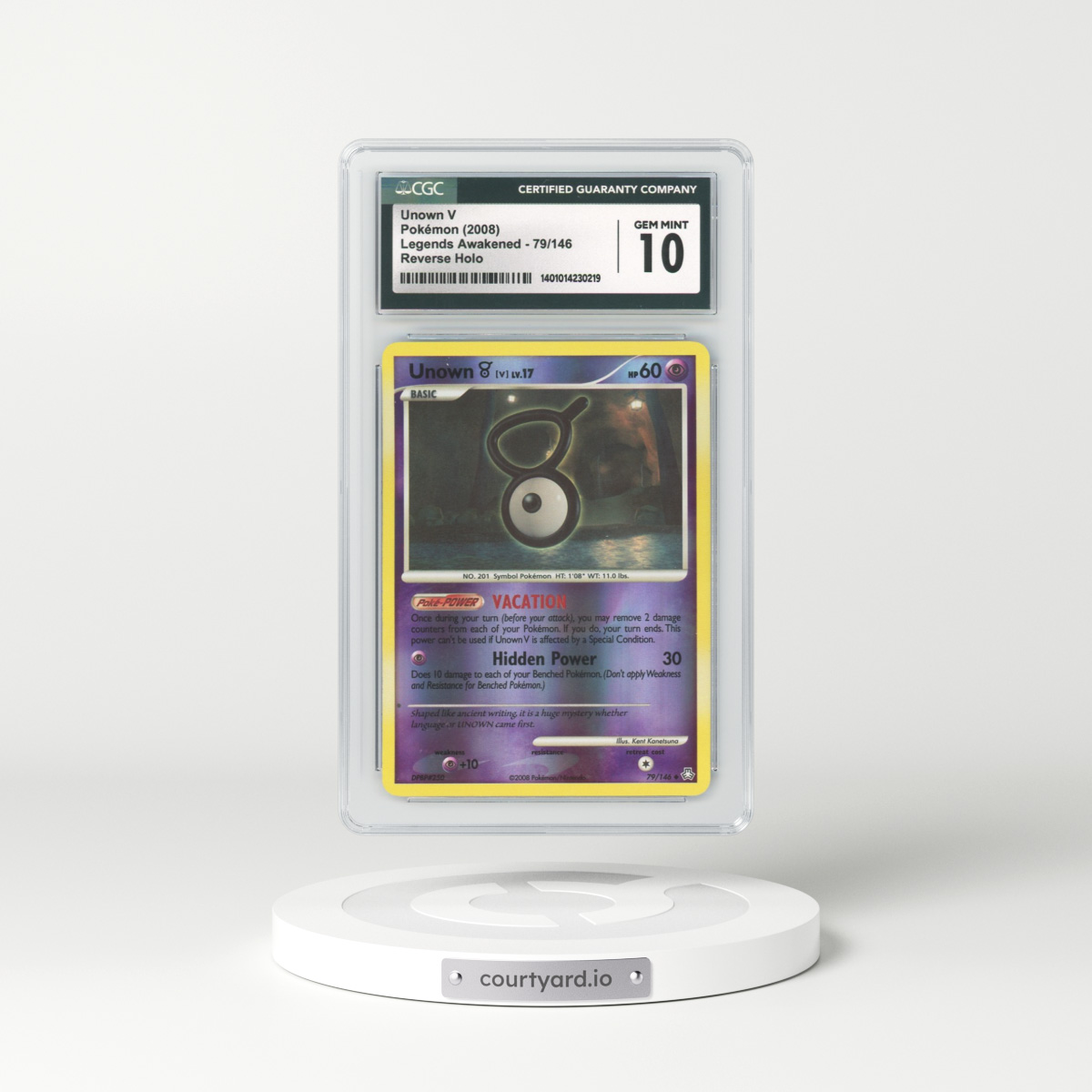 2008 Legends Awakened #79 Unown V - Holo (CGC 10 GEM MINT)