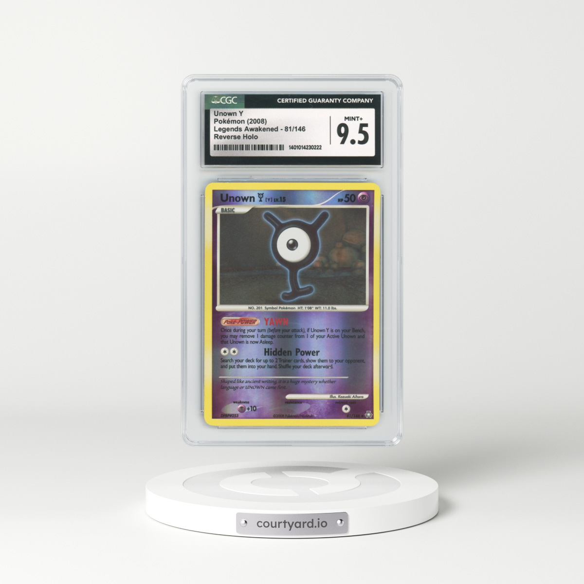 2008 Legends Awakened #81 Unown Y - Holo (CGC 9.5 MINT+)