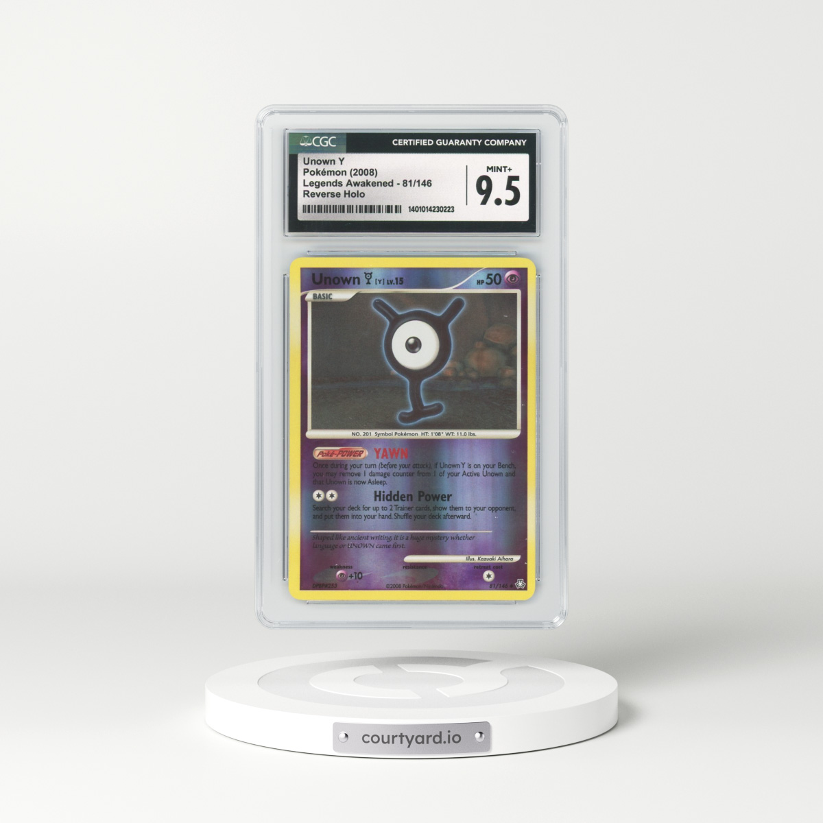 2008 Legends Awakened #81 Unown Y - Holo (CGC 9.5 MINT+)