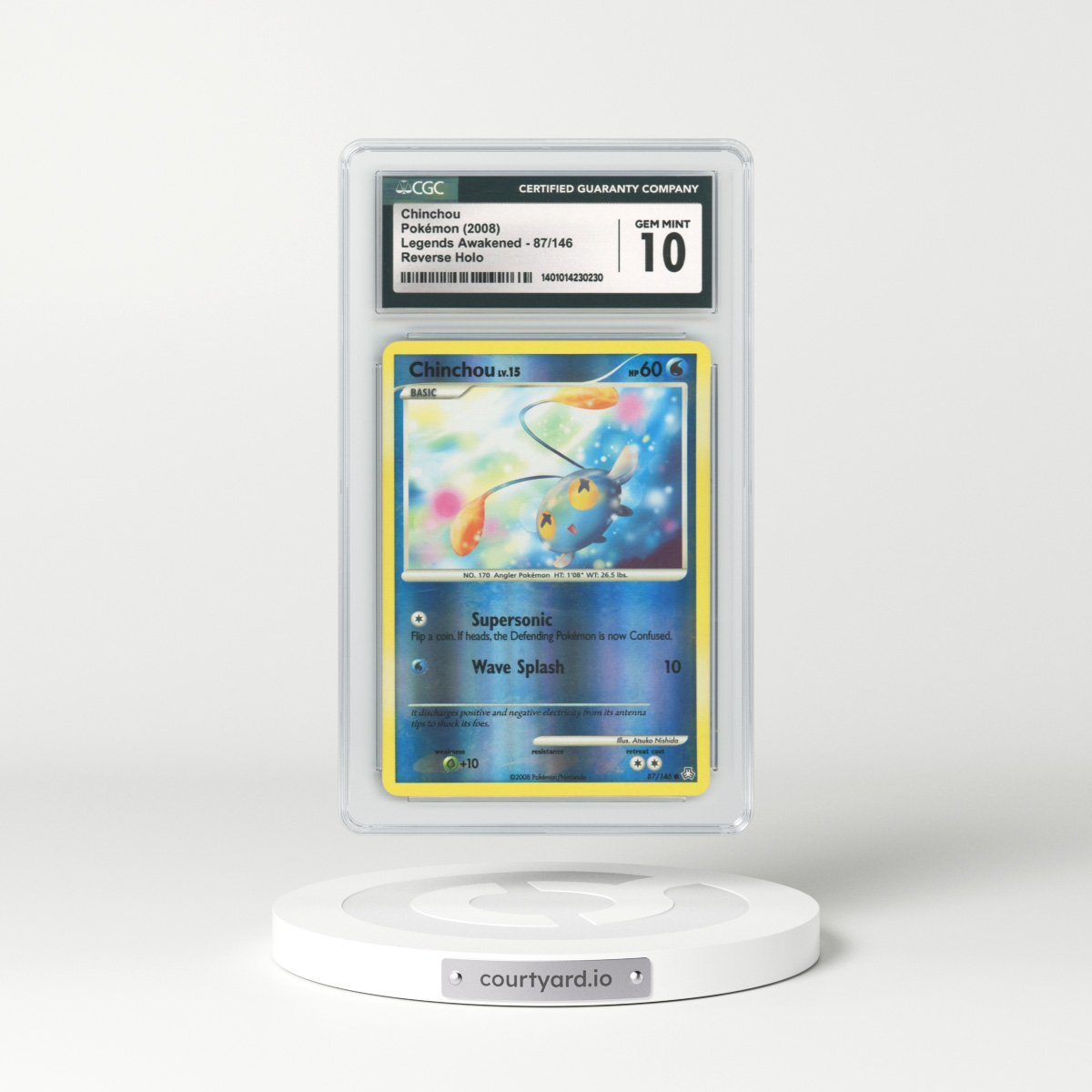 2008 Legends Awakened #87 Chinchou - Holo (CGC 10 GEM MINT)