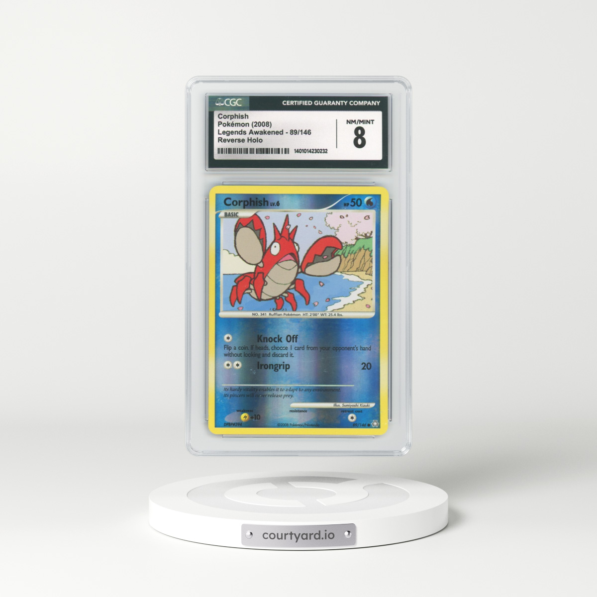 2008 Legends Awakened #89 Corphish - Holo (CGC 8 NM-MT)