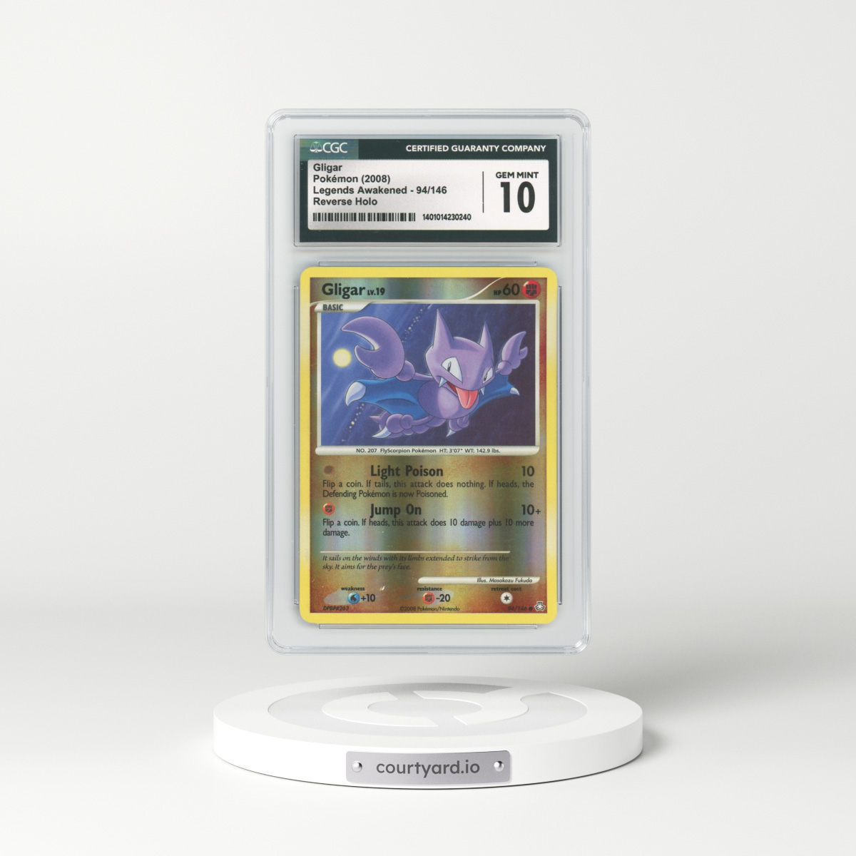 2008 Legends Awakened #94 Gligar - Holo (CGC 10 GEM MINT)