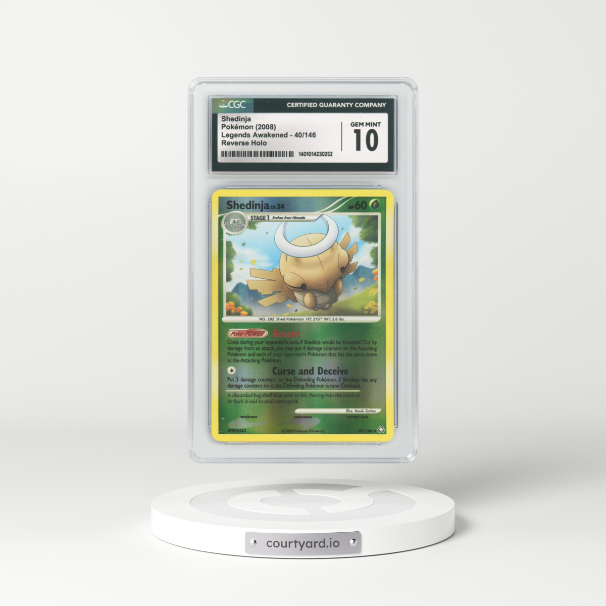 2008 Legends Awakened #40 Shedinja - Holo (CGC 10 GEM MINT)