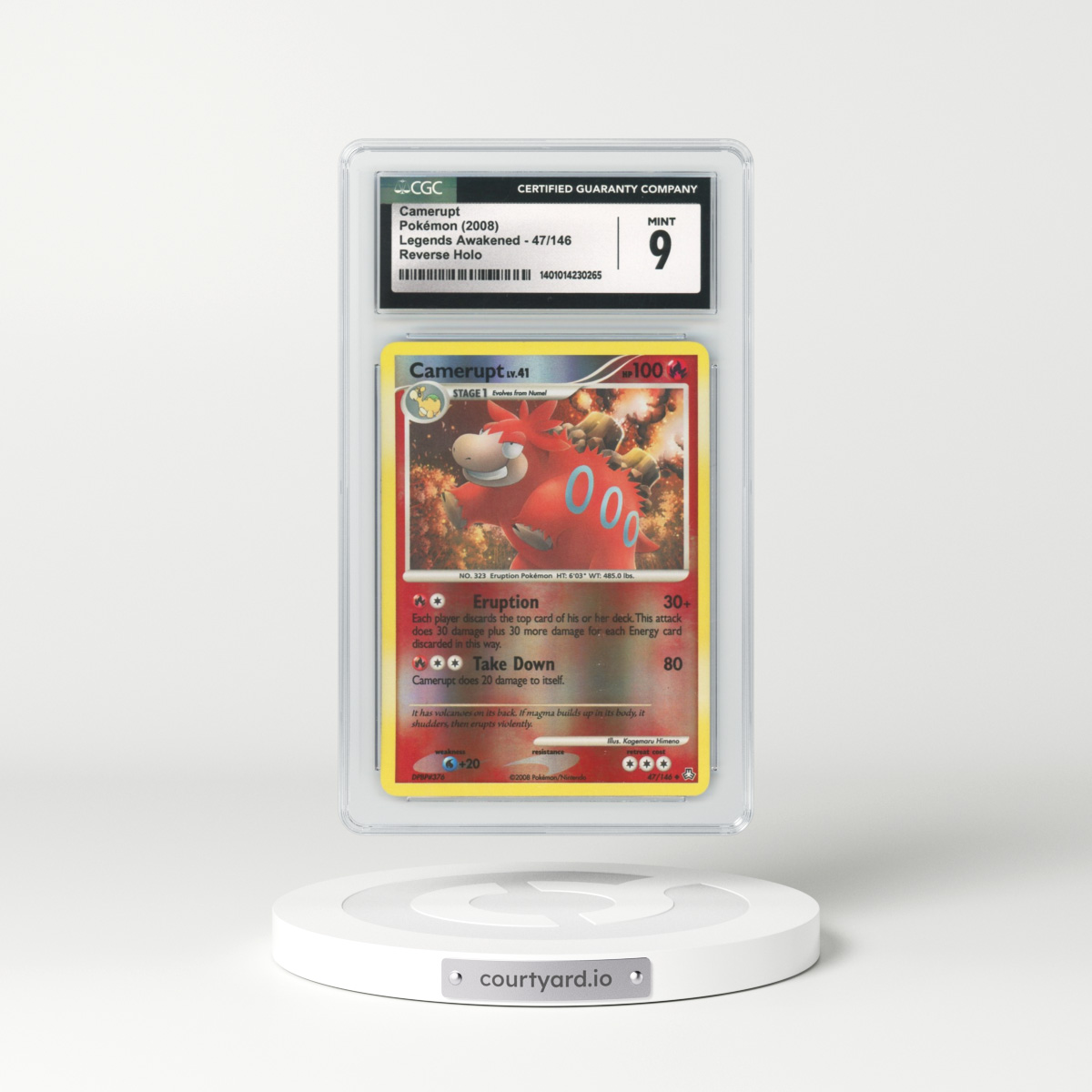 2008 Legends Awakened #47 Camerupt - Holo (CGC 9 MINT)