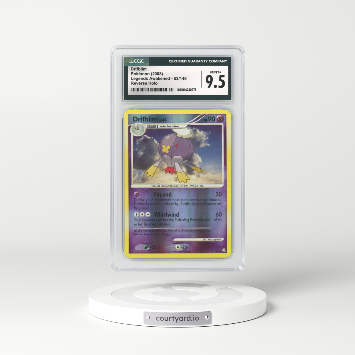 2008 Legends Awakened #53 Drifblim - Holo (CGC 9.5 MINT+)