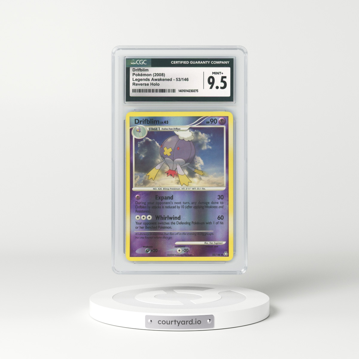 2008 Legends Awakened #53 Drifblim - Holo (CGC 9.5 MINT+)